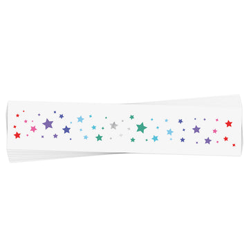 Metallic rainbow starry freckle temporary Flash tattoos.